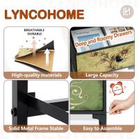 Cómoda, Cómoda para Dormitorio, Unidad de Almacenamiento, Armario con 12 cajones de Tela, Muebles de Dormitorio, cómoda para Cocina, Oficina, Pasillo, Estilo rústico - details 18