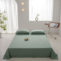 Bonenjoy-sábanas planas de Color liso para el hogar, ropa de cama agradable para la piel, 180x230/230x250cm, sin funda de almohada, 1 unidad - details 2
