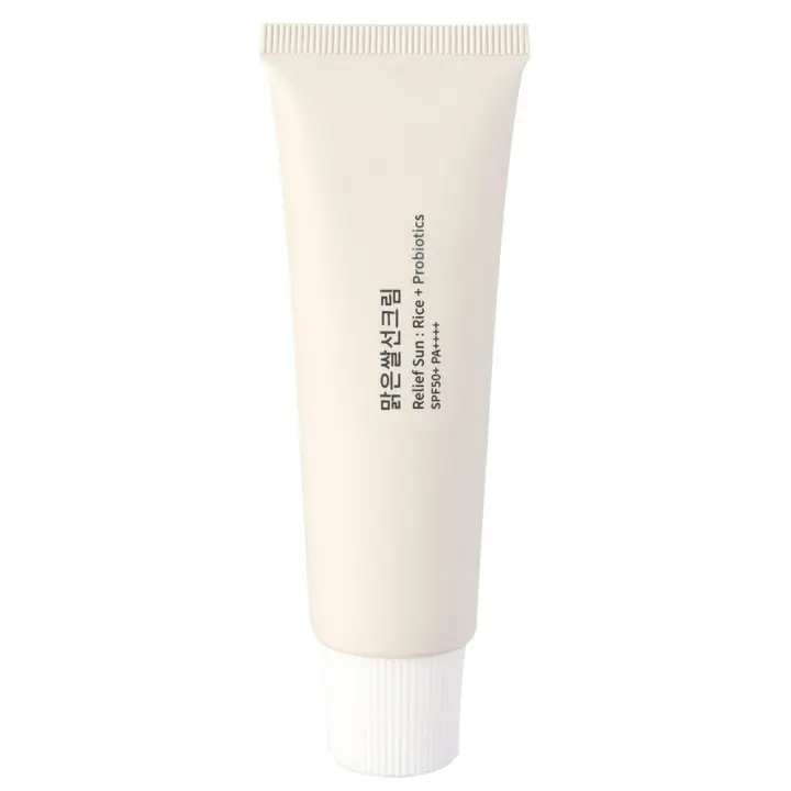 Relief Sun Protector solar orgánico SPF50+, PA++++ Solución de cuidado coreano con arroz y probióticos para todo tipo de piel |   Nutritivo - 1