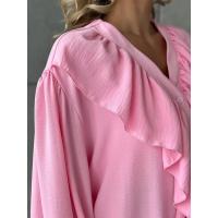 Nuevo conjunto casual para mujer con camisa de manga larga con volantes y botones y pantalones cortos de doble capa - details 18