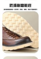 Botas de cuero de alta gama para hombres zapatos de piel de vaca pura zapatos altos de piel de vaca de primera capa - details 2