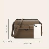 Bolso bandolera de gran capacidad para mujer con cierre de cremallera - Bolso de hombro convertible elegante, correa ajustable, disponible en marrón/beige/negro/caramelo - Bolso formal y diario de cuero sintético para mujer, bolso bandolera, accesorio de - details 6