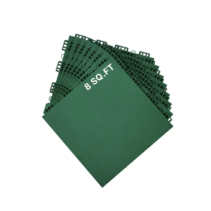 SucceBuy Dryland Tiles para hockey - 8 piezas de tapetes entrelazados de 12x12 pulgadas. (Verde, 8 m2. pies/caja) - 1