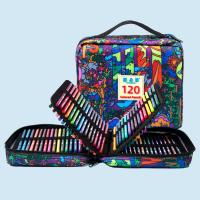 Lápices de aceite de 72 colores en caja de viaje con cremallera para dibujo rudimentario ideal para principiantes y niños - details 0
