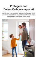 Cámara de Seguridad Inteligente Baseus 3MP 2K Inalámbrica, Control Remoto, Alerta de Audio y Movimiento, Hecha en China - details 4