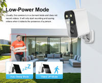 Cámara de seguridad exterior Wifi de 4MP Solar Outdoor 180 ° Rotación de la sartén Tarjeta SlM 4G Cámaras de protección segura PlR Detección humana Batería de baja potencia y larga duración Batería de 9000 mAh Cámara Ubox APP - details 3