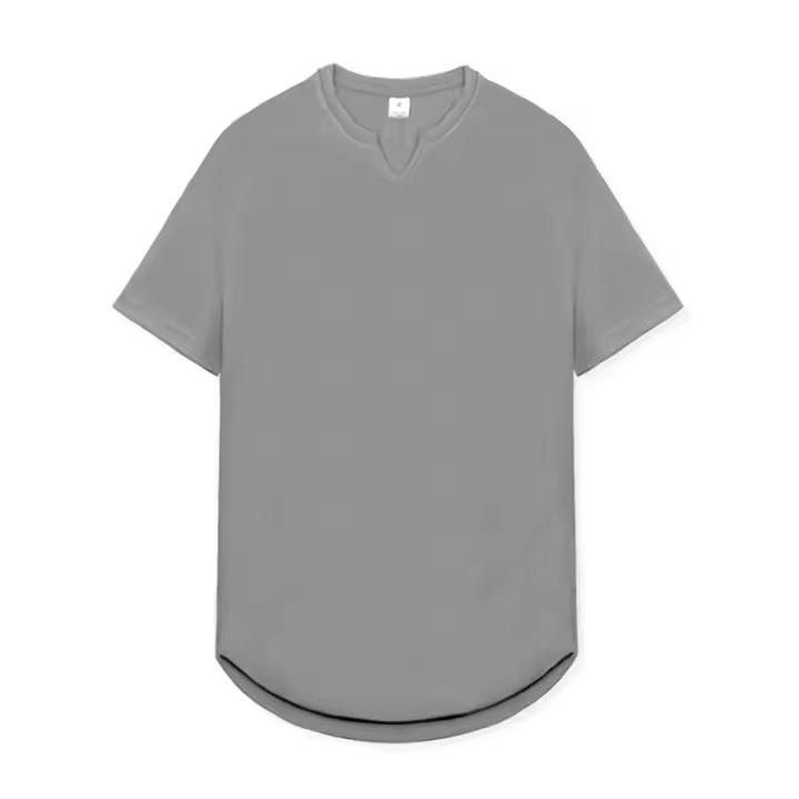 Muscleguys Camiseta de Fitness para Hombres Ajuste Cero, Secado Rápido, Pantalla Sólida, Cuello en V, Ropa de Gimnasio de Poliéster - 1