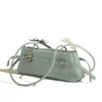 Bolso de mano francés dulce que combina con todo, bolso de hombro de PU con lazo colgante, estilo coreano, Color sólido, bolsos para las axilas para mujer, uso diario - details 15