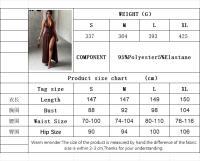 Vestido de mujer con calzoncillos cuello v cintura baja y falda larga - details 0