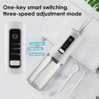 Irrigador Oral con chorro de agua, limpiador Dental portátil, higiene Dental, blanqueamiento, 4 boquillas, 3 modos, cepillo de dientes recargable por USB - details 5