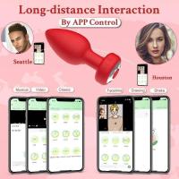 Embalaje privado SEXY 1-4pcs APP Control inalámbrico Vibrador anal Butt Plug Hombres Masajeador de próstata Estimulador Masturbador femenino Juguetes sexuales para adultos para - details 2