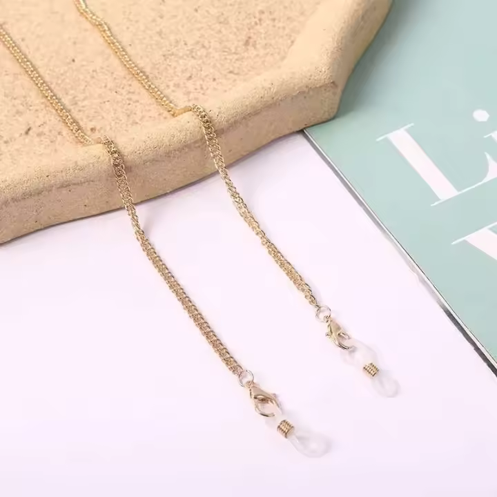 Gafas de Sol con Cadena de Oro Correa para Gafas para Mujeres Joyería de Moda - 1