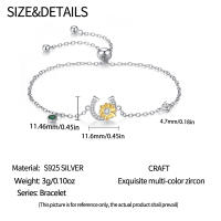 Pulsera con dijes en forma de U de girasol de Plata de Ley 925, dijes de cuentas, colgantes, joyería fina para mujeres y niñas - details 3