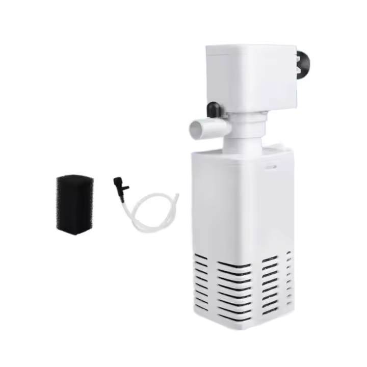 Filtro interno para acuario de montaje en pared, ventosa, filtros silenciosos para pecera, plástico con esponja y tubo de aire, bomba de circulación de agua - 1