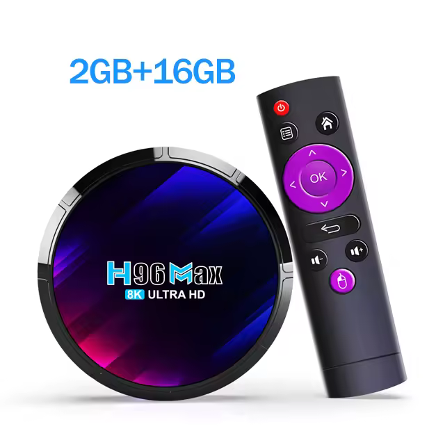 Dispositivo de TV inteligente H96 MAX RK3528, decodificador con Android 13,0, Wifi6, 8K, 2GB, 4GB, 16GB, 32GB, 64GB, 100M, LAN, USB3.0, Wifi Dual 2,4G y 5G, BT5.0 - 1
