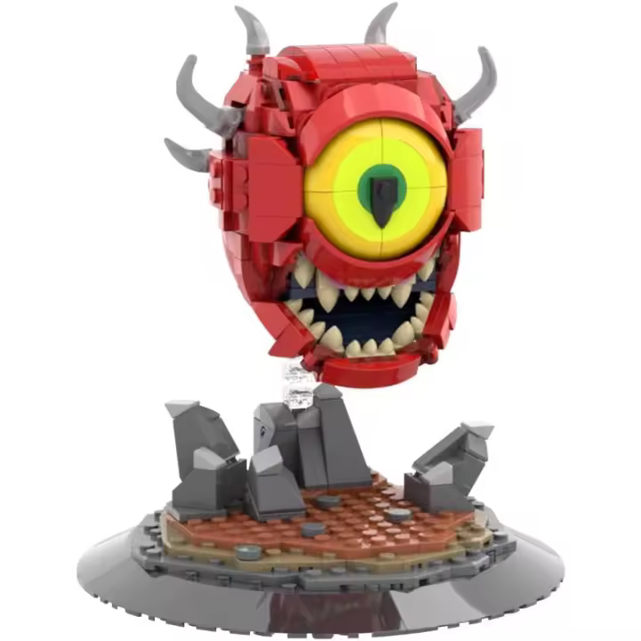 Juguetes de bloques de construcción de Cacodemon, monstruo de terror, juego de película de batalla, modelo de exhibición y colección, adecuado para adultos, niños y niñas mayores de 6 años (452 piezas) - 1