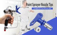 Boquilla sin aire azul Pistola rociadora Punta de aerógrafo para el hogar Herramienta de jardín Pulverizador de pintura Boquilla de sello de acabado fino 211 313 315 415 417 517 - details 10