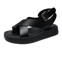 Sandalias de mujer Verano Color sólido Cómodo Zapatos de playa Sandalias de mujer de fondo grueso Antideslizantes - details 1