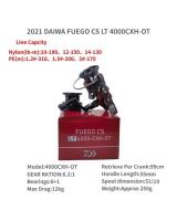 DAIWA-Carretes de pesca giratorios FUEGO CS LT 1000S-XH 2000S-XH 2021 2500-XH 2500S-XH 3000-C 3000CXH-OT 4000-C 5000-CXH 6000-H, 2500 - details 11