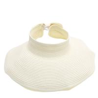 Moda chica mujer señora plegable enrollable para sol playa ala ancha sombrero con visera de paja - details 4