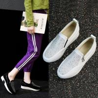 Zapatos de punta redonda plana con cremallera lateral inferior gruesa, zapatos deportivos casuales para mujer, zapatos de talla grande - details 11