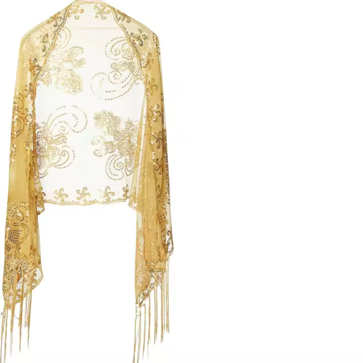Gasa de seda plateada, chal de diamantes, vestido de noche nupcial, chal de fiesta Cheongsam, prendas de vestir exteriores para mujer - 1