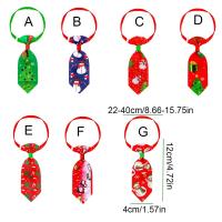 Pajarita navideña decorativa para mascotas, corbata navideña ajustable de poliéster para perro, Collar navideño para árbol de Navidad/muñeco de nieve y gato - details 0
