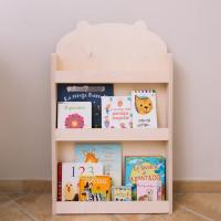 Estantes de 3 alturas en madera natural |   Colocación frontal de los libros |   ahorro de espacio |   Hecho en Italia (Madera Natural, Oso de peluche) - details 3