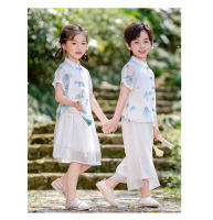 Hanfu Primavera/Verano Estilo infantil Cultura tradicional china Étnico Tang Niños Elegantes Niñas Guzheng Danza Actuación - details 8