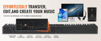 SucceBuy Piano digital contrapesado, 88 teclas totalmente contrapesadas, piano eléctrico con teclado dual y parlantes, pedal de sostenido - details 3