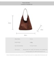 Bolso de hombro de gamuza de gran capacidad para mujer, bolso de viaje informal Simple, bolsos Retro, Otoño e Invierno - details 0