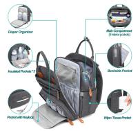 Mochila GRANDE para cambiar pañales, bolso multifuncional para bebé con cambiador portátil - details 1