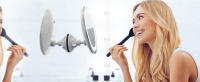 Beautural Espejo de baño con aumento de 10 x, espejo de maquillaje con luz LED, giratorio y ventosa de pared, pilas (no - details 4
