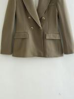 TRAFZA-traje elegante de manga larga para mujer, traje con cuello, Bolsillo falso, decorado, Color sólido, estilo callejero, prendas de vestir exteriores informales - details 46