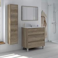 Columna de Baño Suspendida de 2 Puertas Mueble Lavabo de Modelo Dakota Acabado Nórdico - details 6