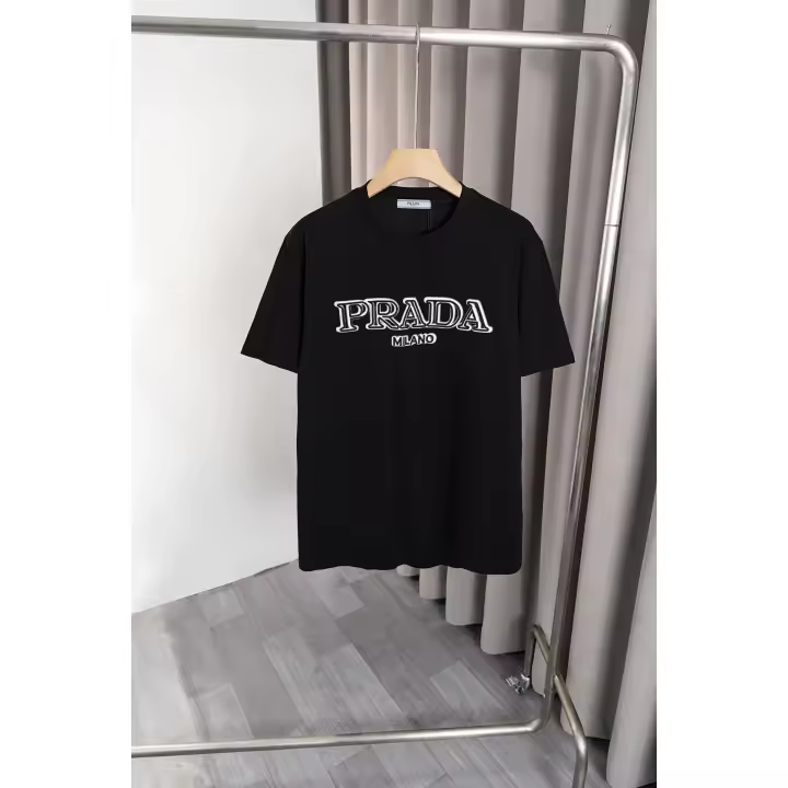 Camisa de manga corta con logotipo frontal de moda de verano de alta calidad, camiseta holgada de algodón puro para hombre, nuevo accesorio de camisa informal estilo pareja - 1