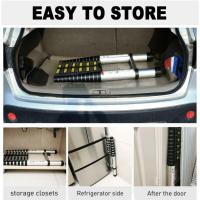 Escalera telescópica de 6,2 m con 2 ganchos, 15 peldaños, de aluminio, portátil, antideslizante, multiusos, capacidad de carga de 150 kg, EN131 - details 7