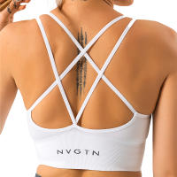 Nvgtn-Sujetador sin costuras para mujer, Top de licra, elástico, transpirable, realce de pecho, ropa interior deportiva de ocio - details 8