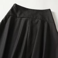 Nueva moda mujer cremallera lateral Vintage cintura alta A-line Midi falda Otoño Invierno elegante faldas de oficina - details 7