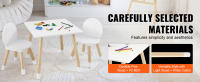 SucceBuy Juego de mesa y 2 sillas para niños, juego de mesa y sillas para niños pequeños, mesa multiactividad para niños para arte, manualidades, lectura - details 1