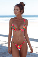 Conjunto de Bikini de Tres Puntas Ajustable Traje de Baño Ultradelgado de Color Sólido - details 20