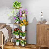 Estanteria para Plantas De Madera y Metal Estante De Esquina Para Múltiples Macetas Soporte Plantas Interior Adecuado - details 1