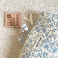 Bolso De Maquillaje Para Mujer Vintage Floral Zipper Organizador De Viaje Para Cosméticos Bolsa De Mano Con Cierre De Cremallera - details 7