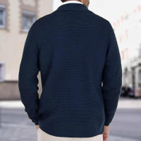 2025 Suéter de punto con doble botón y solapa fina para hombre, chaqueta Tre, ropa de moda de talla grande, otoño e invierno - details 7