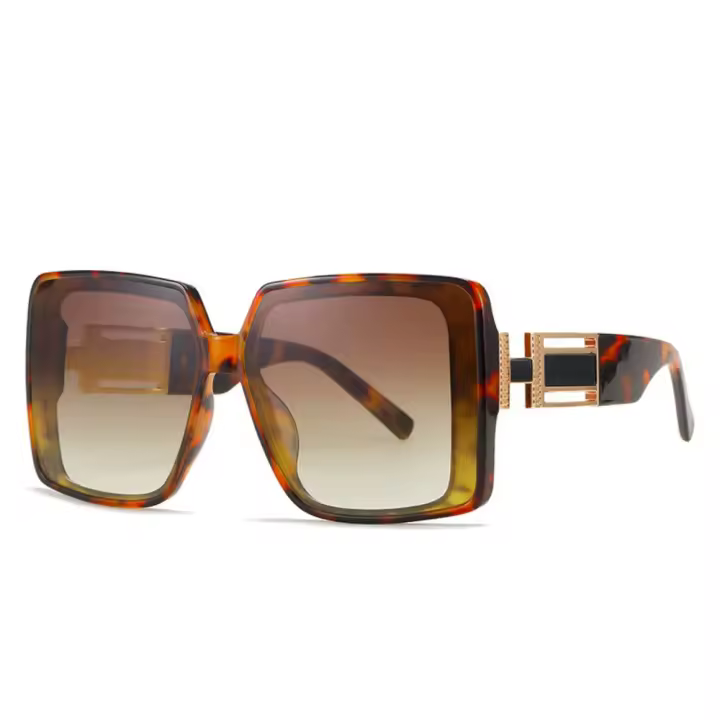Gafas de Sol Cuadradas de Diseñador de Lujo Estilo Vintage con Montura Grande para Mujer y Hombre - 1