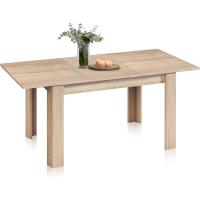 Mesa de Comedor Extensible Diseño Rectangular Danna Acabado en Blanco Artik y Roble Canadiense - details 9