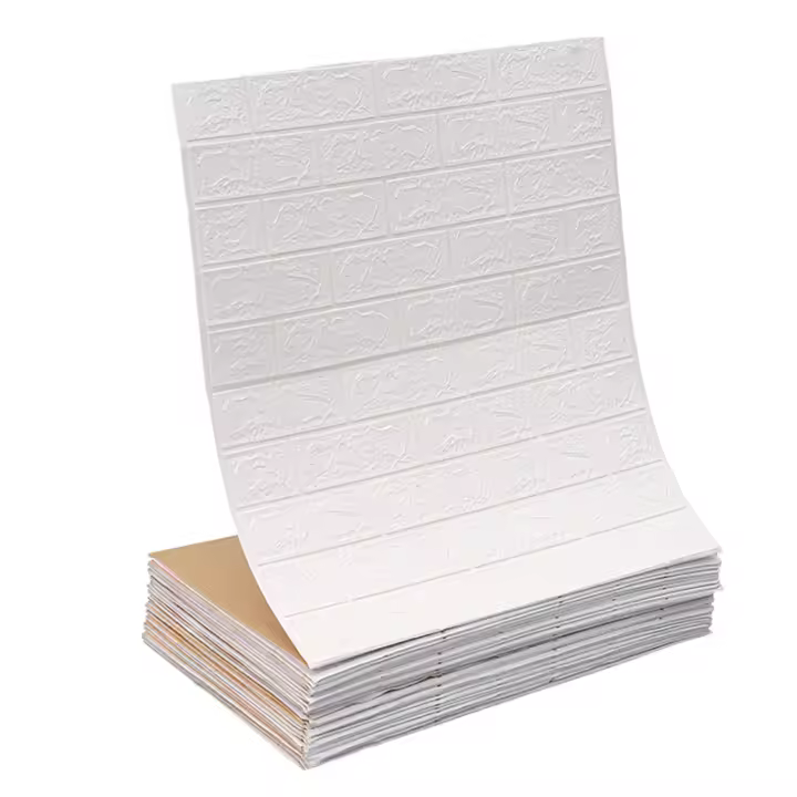 Pegatina de pared 3D para decoración del hogar, papel tapiz autoadhesivo impermeable de imitación de ladrillo para dormitorio, sala de estar, Fondo de TV, 4,5 m de largo - 1