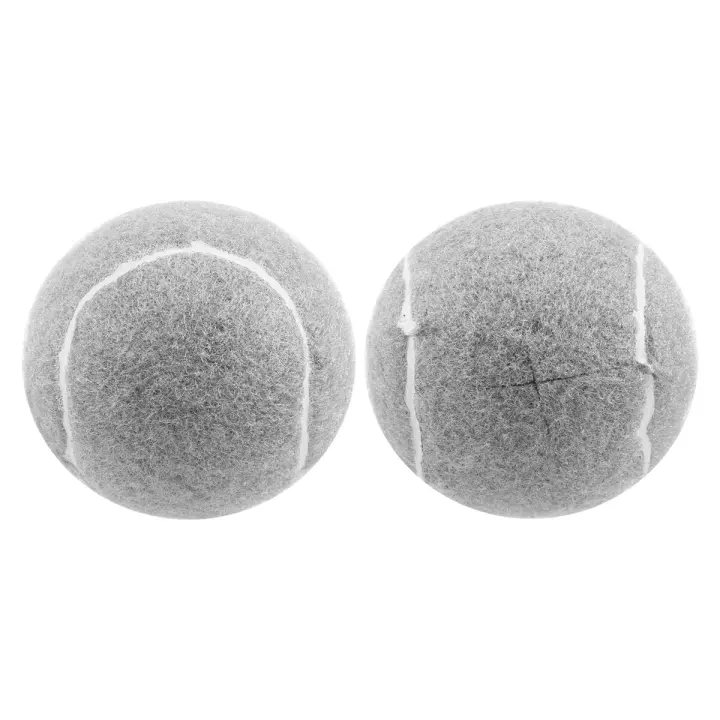 Pelota de tenis precortada para andador, accesorio de protección para patas de muebles y suelo, almohadilla de fieltro de larga duración, resistente, color gris, 2 piezas - 1