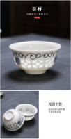 Linglong-Juego completo de tazas de cerámica para el hogar, cuenco, olla, panal, porcelana azul y blanca, cervecería de té - details 12