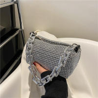 Bolso de Mano con Diamantes y Resplandor para Mujeres Bolso de Hombro Bolso de Señora Bolso Cruzado con Cadena de Cristal - details 1